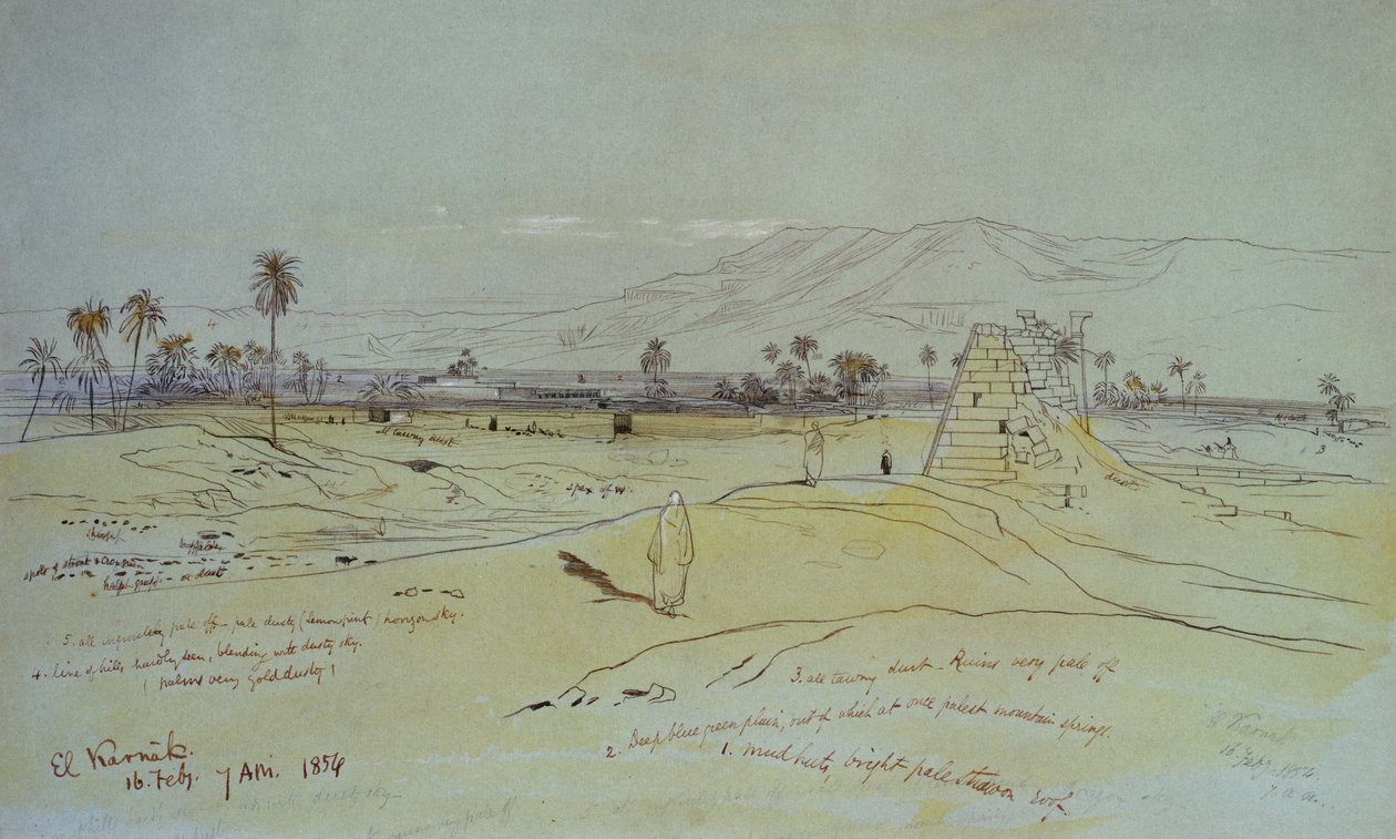 एल कर्नाक, 1854 (कलम, स्याही और शौचालय) द्वारा एडवर्ड लीयर