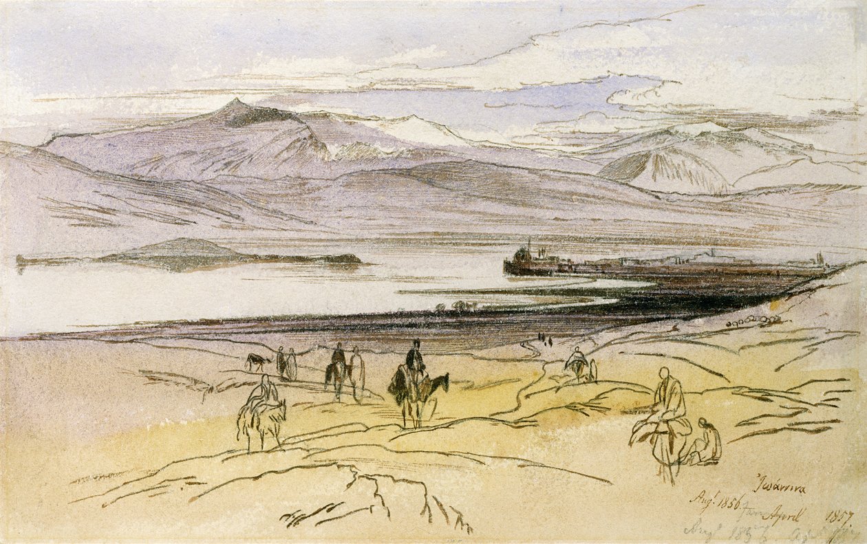 आयोनिना, c.1856 (कागज पर क्रेयॉन und wc) द्वारा एडवर्ड लीयर