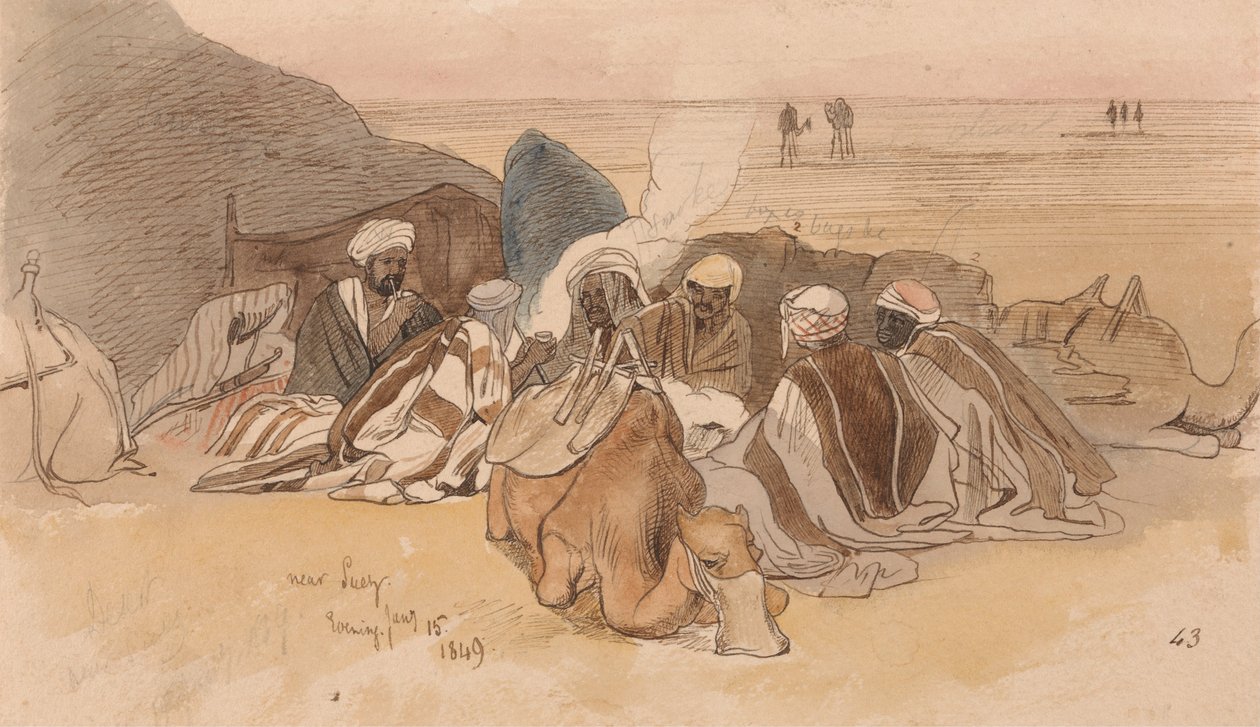 स्वेज के पास, 15 जनवरी, 1849 (43) द्वारा एडवर्ड लीयर
