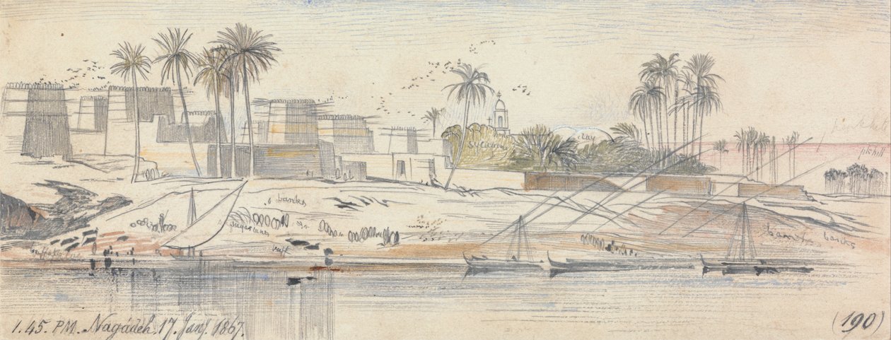 नेगदेह, 1-45 बजे, 17 जनवरी, 1867 (190) द्वारा एडवर्ड लीयर