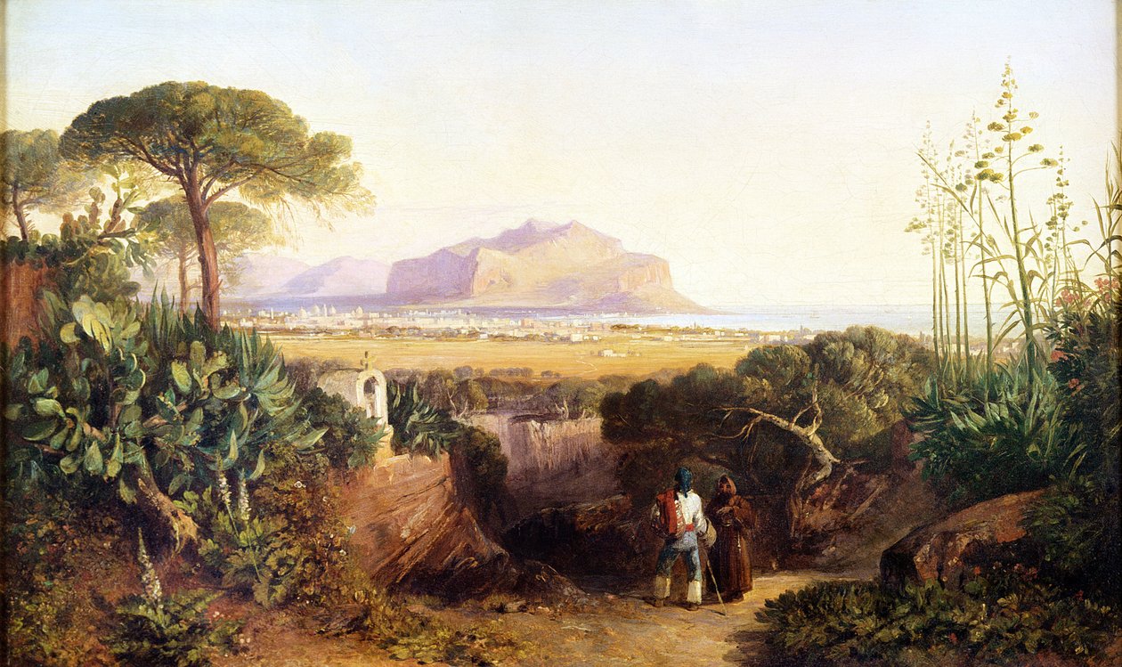 पलेर्मो, सिसिली, 1847 द्वारा एडवर्ड लीयर