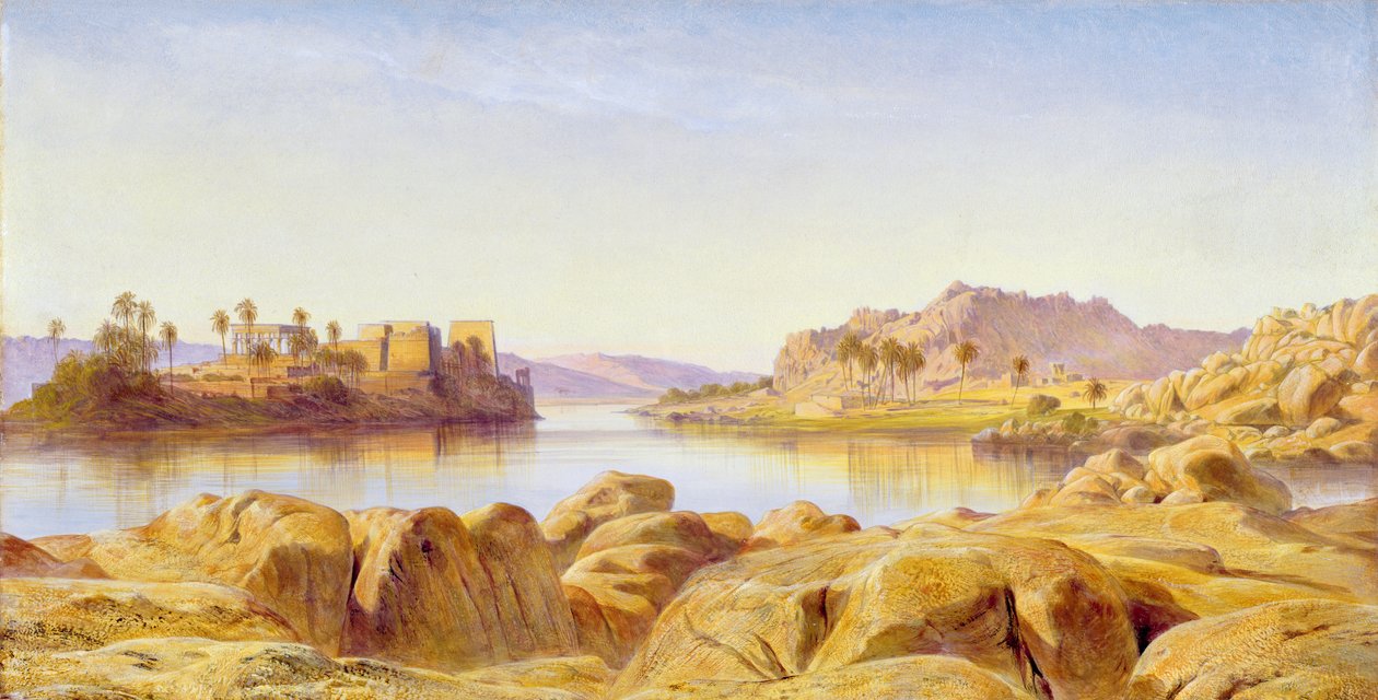 फिला, मिस्र, 1863 द्वारा एडवर्ड लीयर