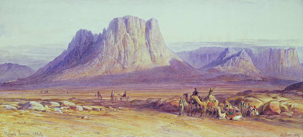 कैमल ट्रेन, कंडेसी, माउंट सिनाई, 1848 द्वारा एडवर्ड लीयर