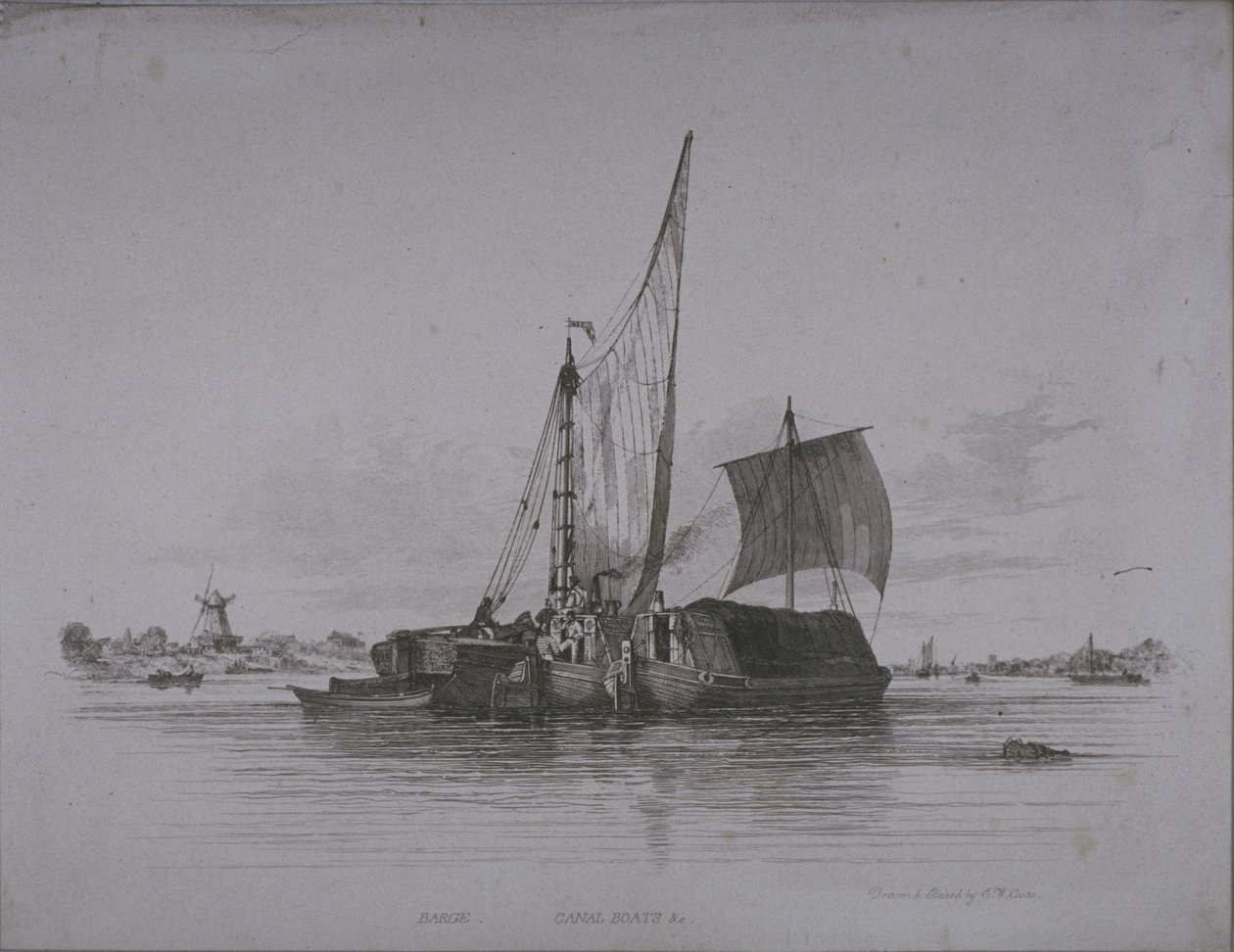 टेम्स नदी का दृश्य, 1829 द्वारा एडवर्ड विलियम कुक