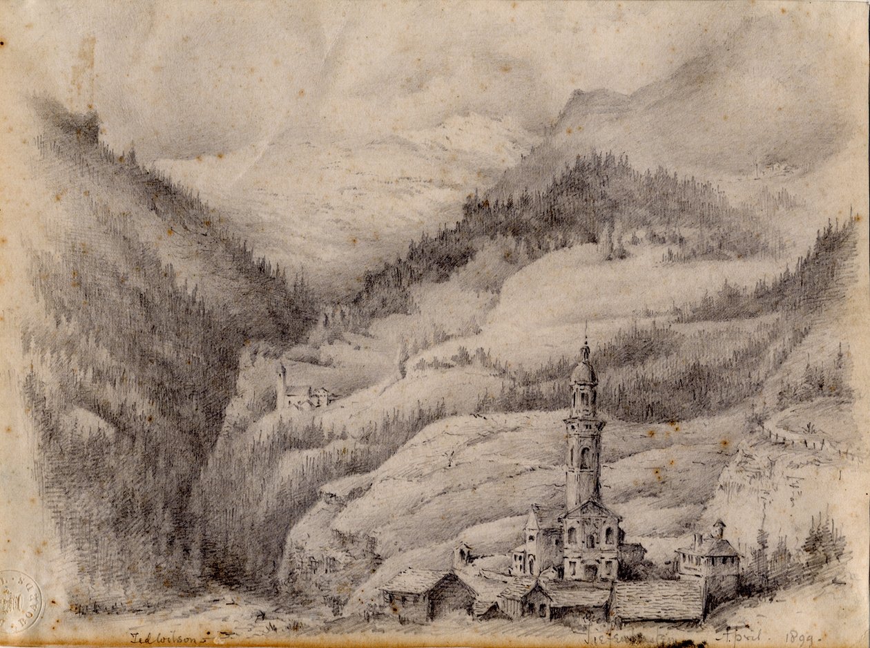 Tiefencastel, स्विट्जरलैंड, 1899 द्वारा एडवर्ड एड्रियन विल्सन