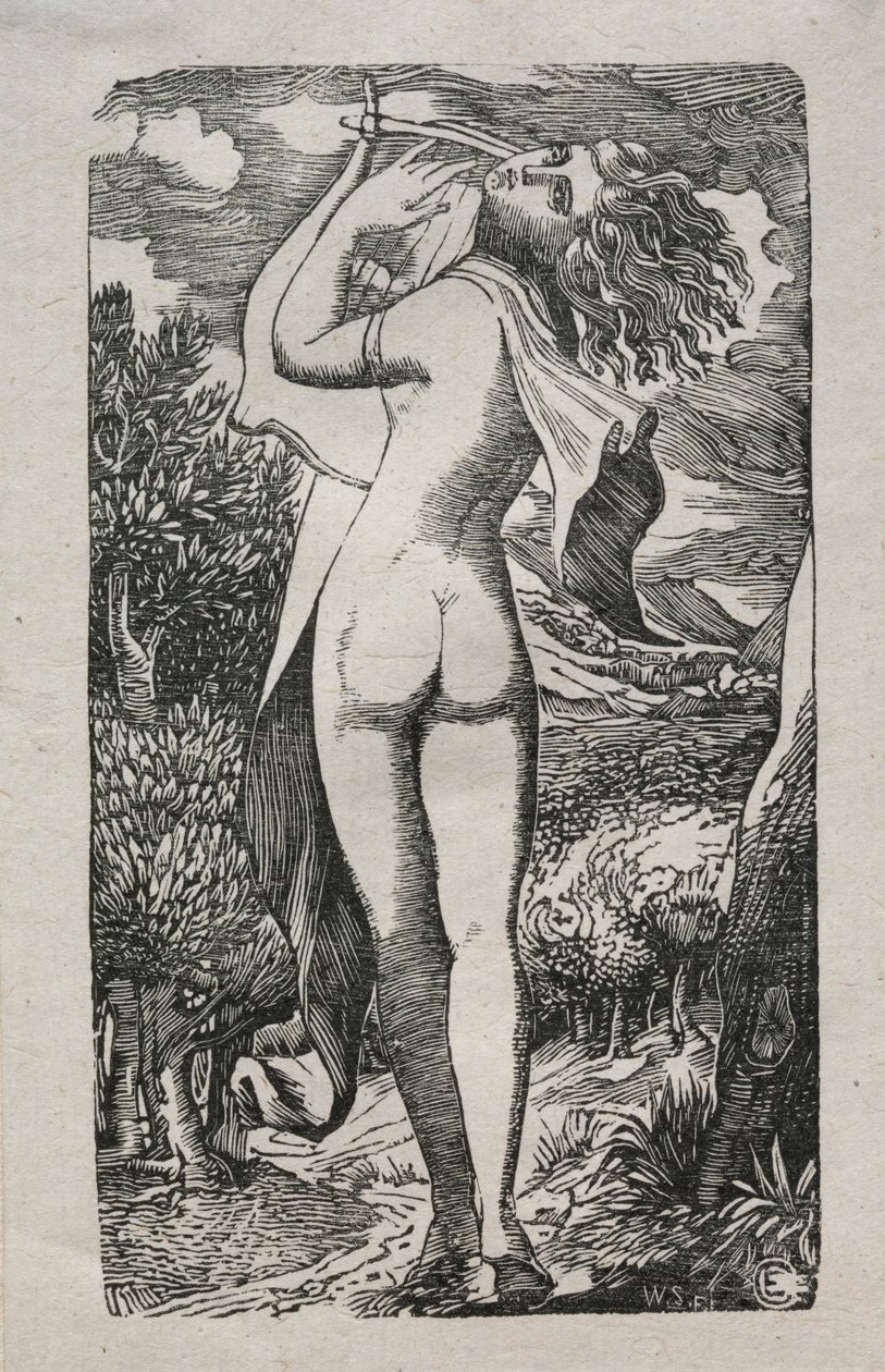 बैचेनी या द प्लेयर ऑन द लियर, 1829। द्वारा एडवर्ड कैलवर्ट