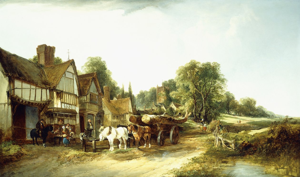 टिम्बर वैगन, 1845 द्वारा एडवर्ड चार्ल्स विलियम्स
