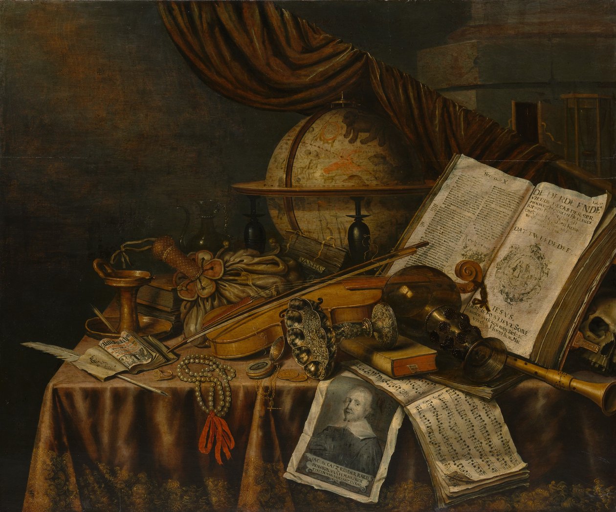 वनिता स्टिल लाइफ, 1662। द्वारा एडवर्ड कोलियर