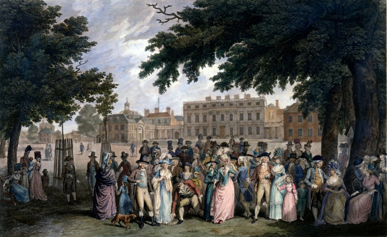 सेंट जेम्स पार्क में प्रोमेनेड, c.1796 द्वारा एडवर्ड डेज़