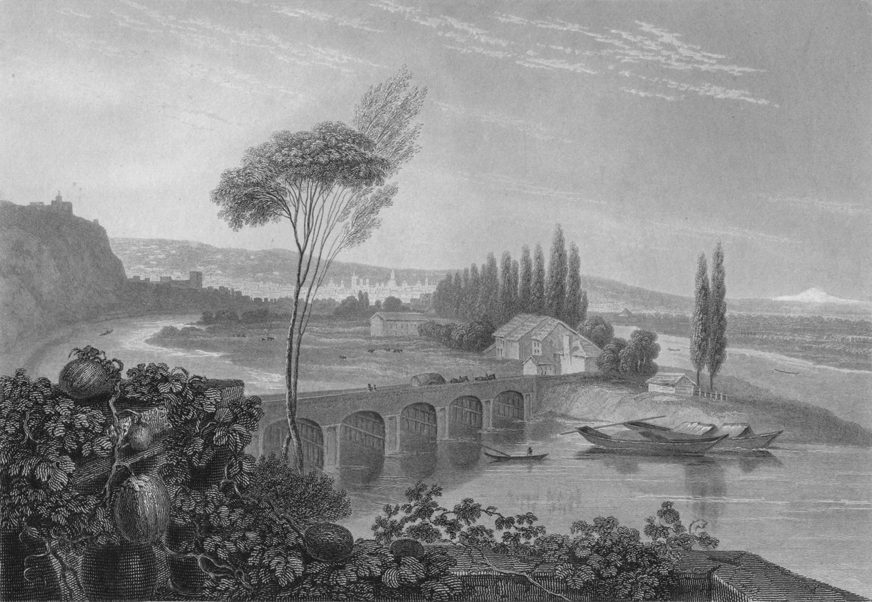 ल्यों, कॉन्फ्लुएंस ऑफ़ द रोन एंड सोन, 1827 से। द्वारा एडवर्ड फ्रांसिस खोजें