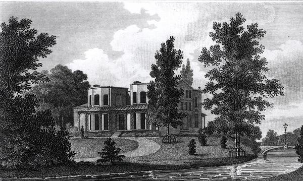 मेर्टन में लॉर्ड नेल्सन विला, 1806 प्रकाशित द्वारा एडवर्ड जिफ़र्ड