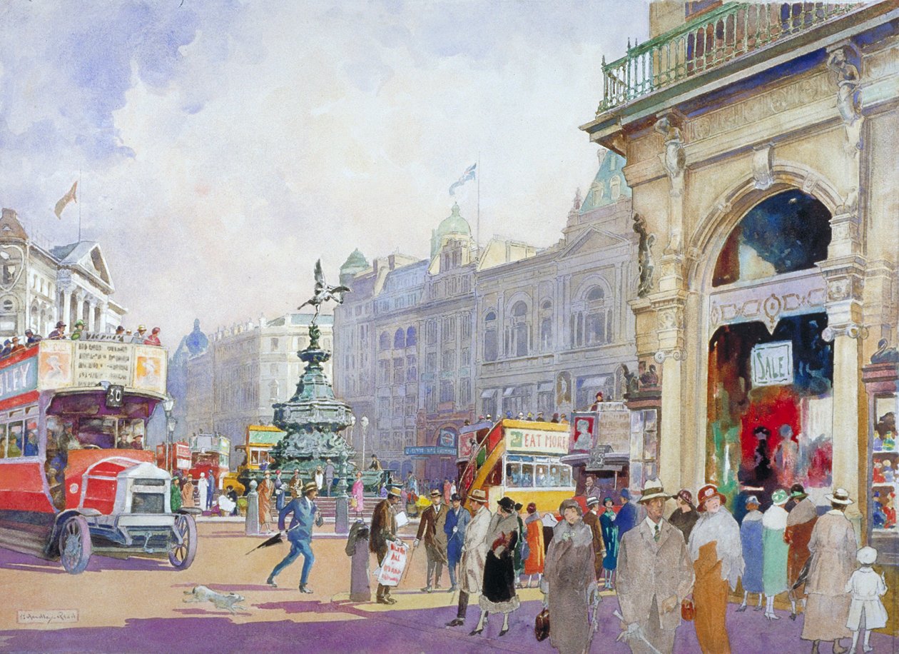 पिकाडिली सर्कस, 1920 द्वारा एडवर्ड हैरी हैंडली पढ़ें