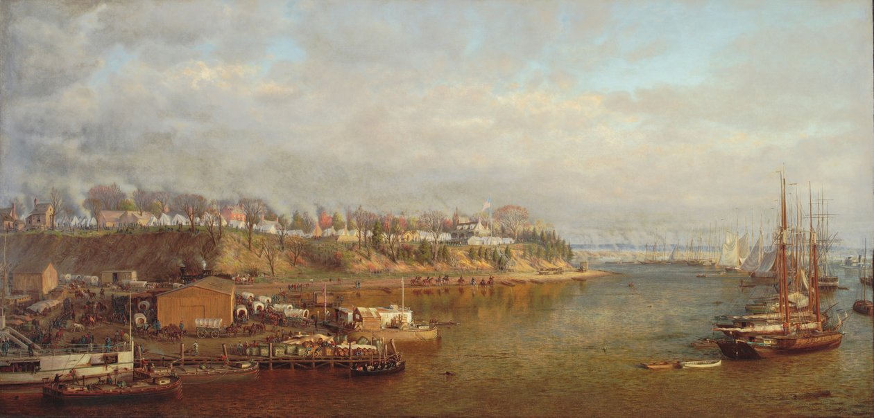 सिटी पॉइंट, वर्जीनिया, जनरल ग्रांट का मुख्यालय, 1873 द्वारा एडवर्ड लैंबोन हेनरी
