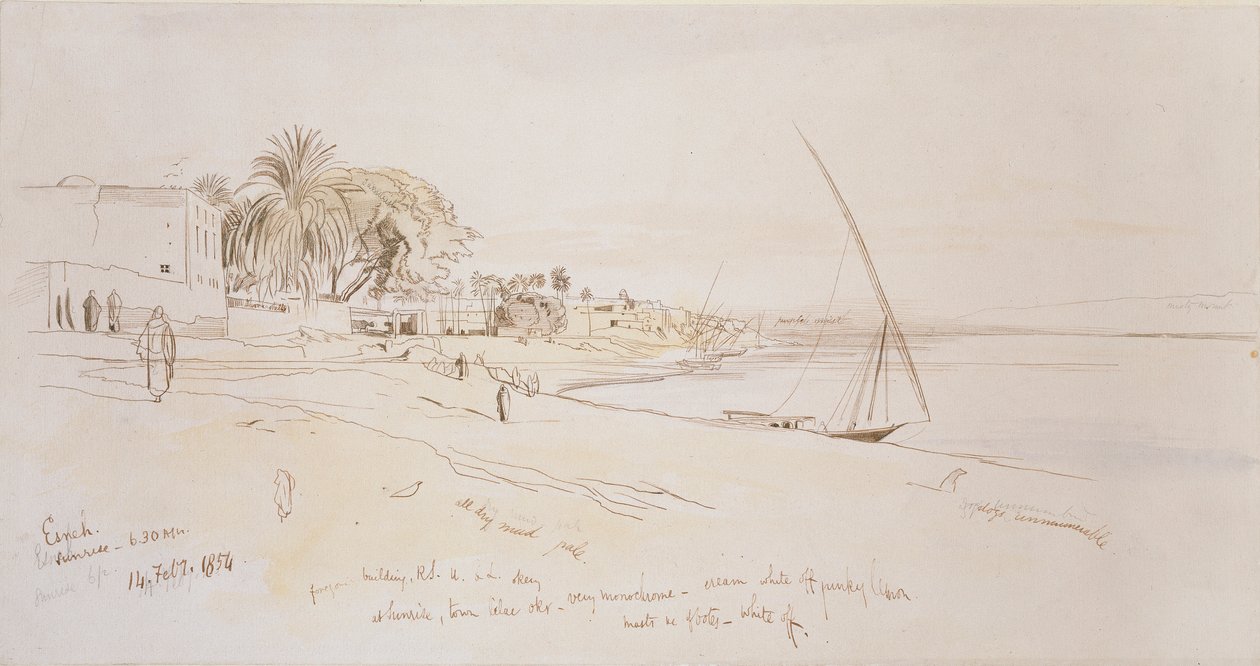 एस्नेह, मिस्र, 1854 द्वारा एडवर्ड लीयर