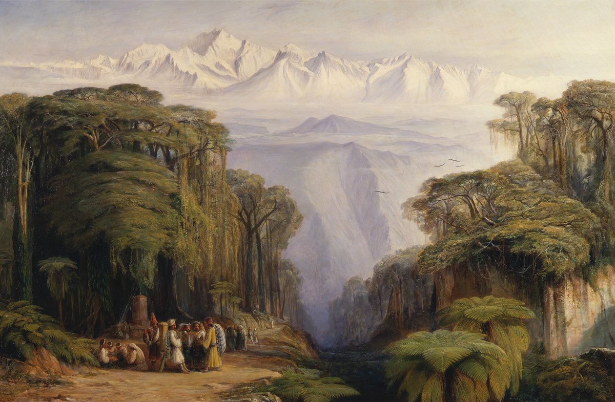 दार्जिलिंग, भारत से कंचनजुन, 1879। द्वारा एडवर्ड लीयर