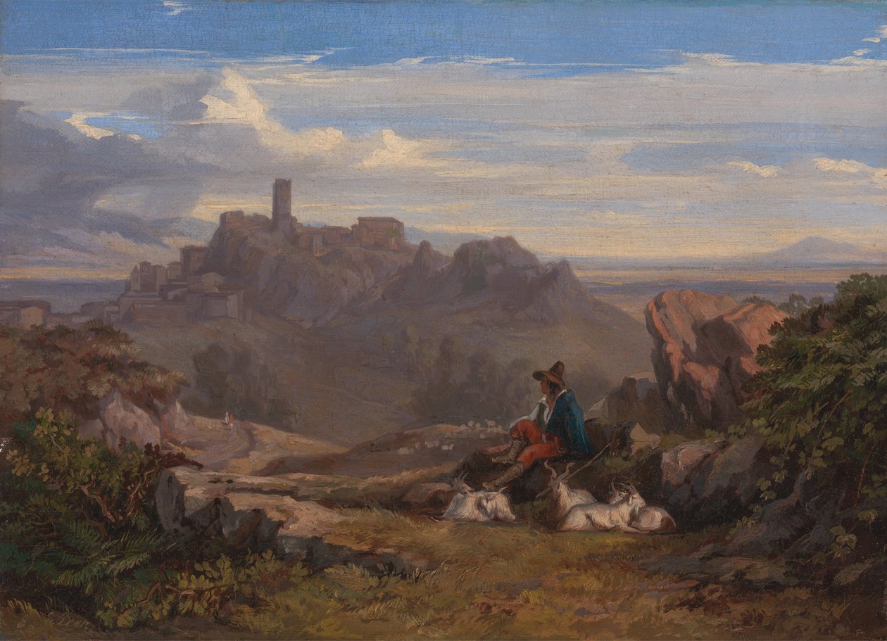 गोथर्ड के साथ लैंडस्केप, सीए। 1842. द्वारा एडवर्ड लीयर