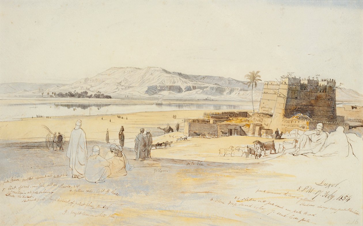 लक्सर, 17 फरवरी 1854 द्वारा एडवर्ड लीयर