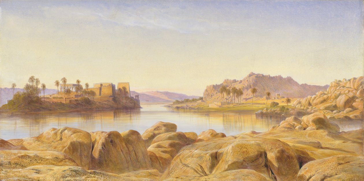 फिलै, मिस्र, 1863। द्वारा एडवर्ड लीयर