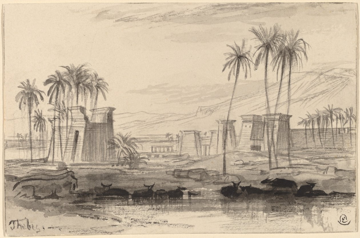 थेब्स, 18841885। द्वारा एडवर्ड लीयर