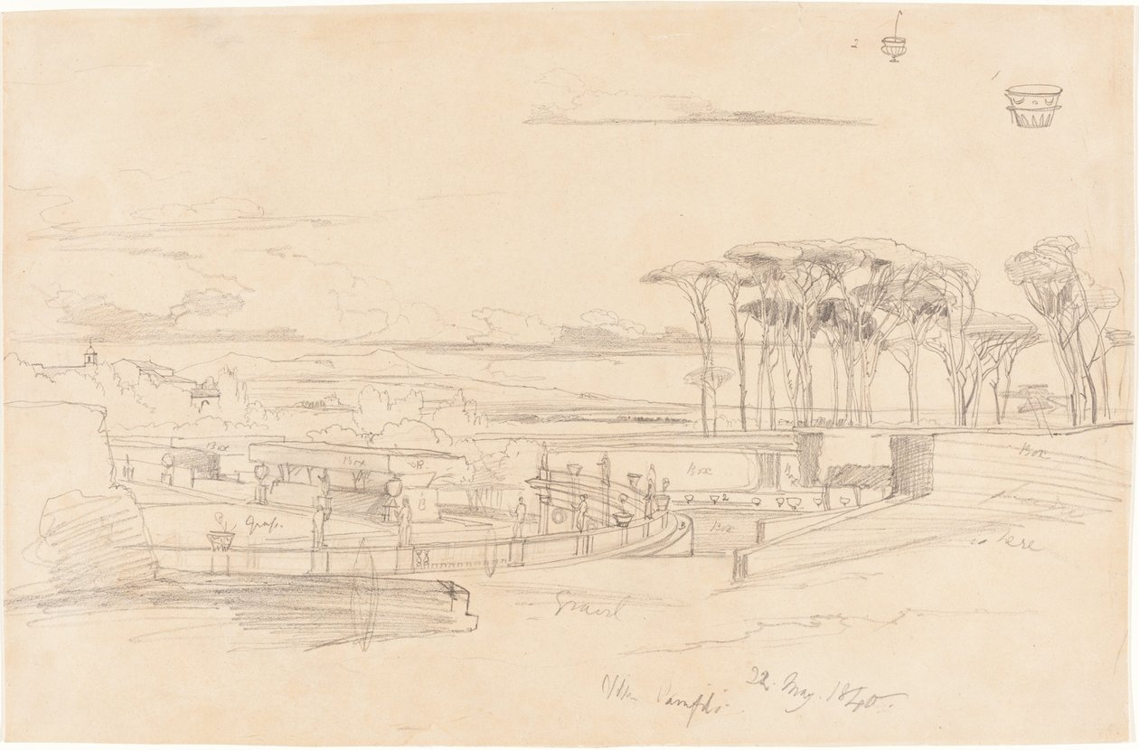 विला पैम्फिली, 1840। द्वारा एडवर्ड लीयर