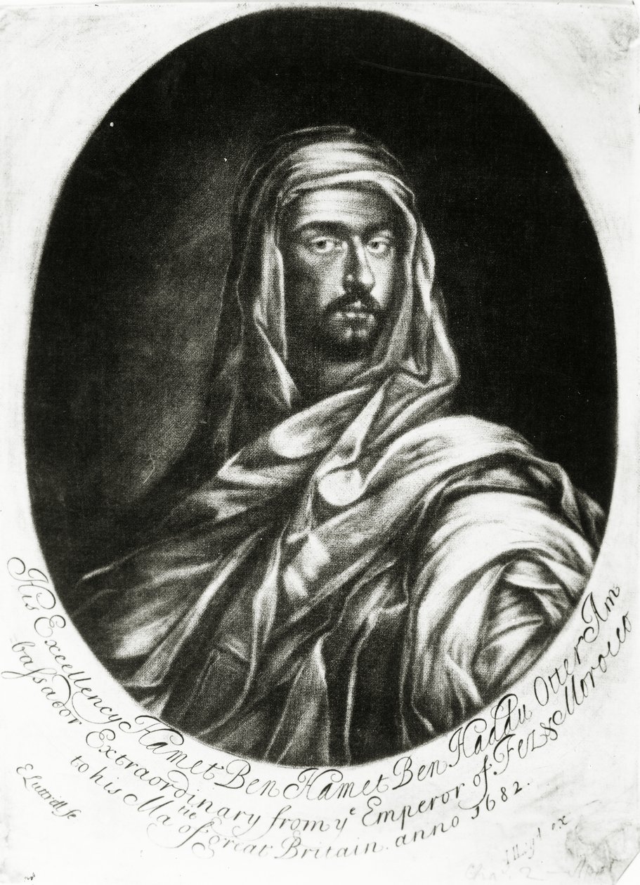 जॉन लॉयड, 1682 (मेजोटोटिन) द्वारा प्रकाशित महामहिम हेमेट बेन हेमेट बेन हैडू ओटर द्वारा एडवर्ड लुट्रेल