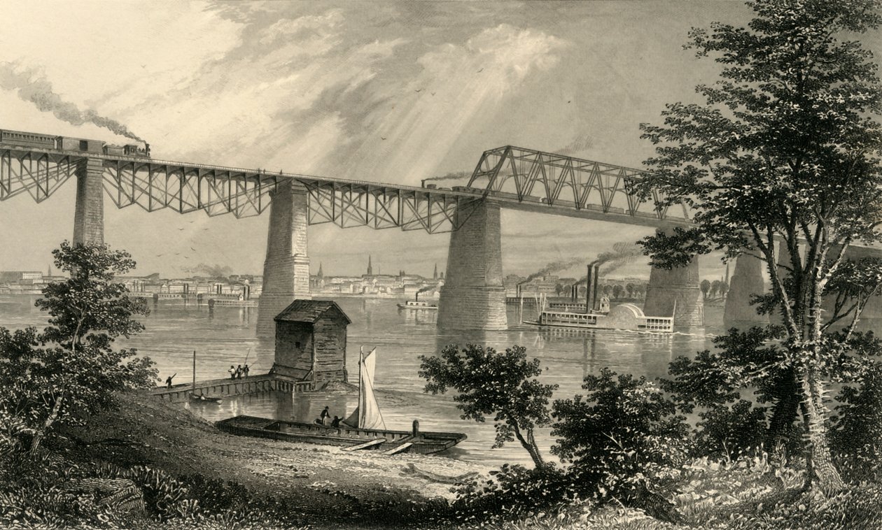 लुइसविले का शहर, 1874। द्वारा एडवर्ड पैक्समैन ब्राइट