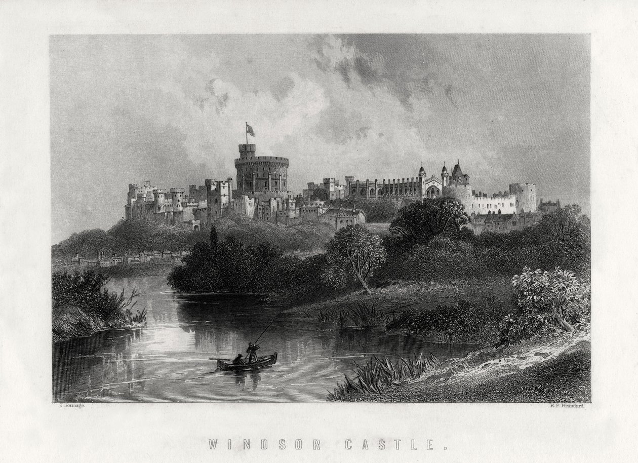 विंडसर कैसल, इंग्लैंड, 1883 द्वारा एडवर्ड पैक्समैन ब्राइट