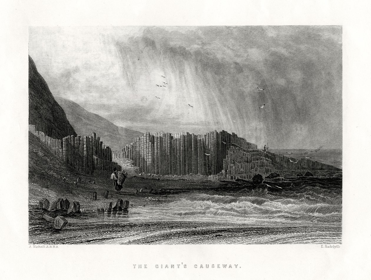 द जायंट कॉजवे, काउंटी एंट्रीम, उत्तरी आयरलैंड, 1884 द्वारा एडवर्ड रैडक्लिफ