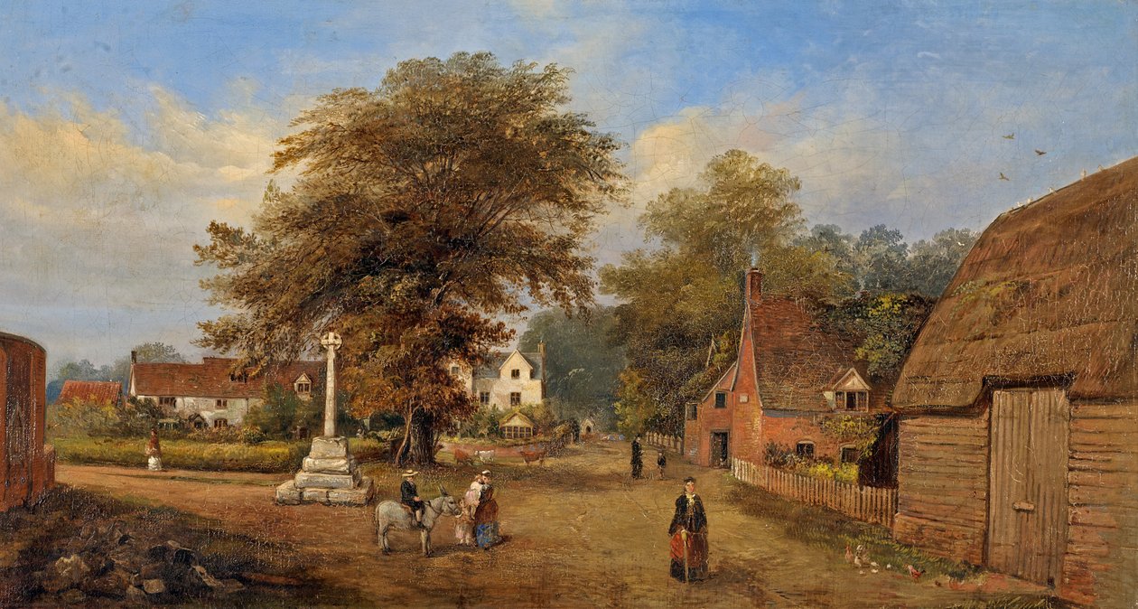 हेम्पस्टेड विलेज, ग्लॉस्टरशायर, c.1880 द्वारा एडवर्ड स्मिथ