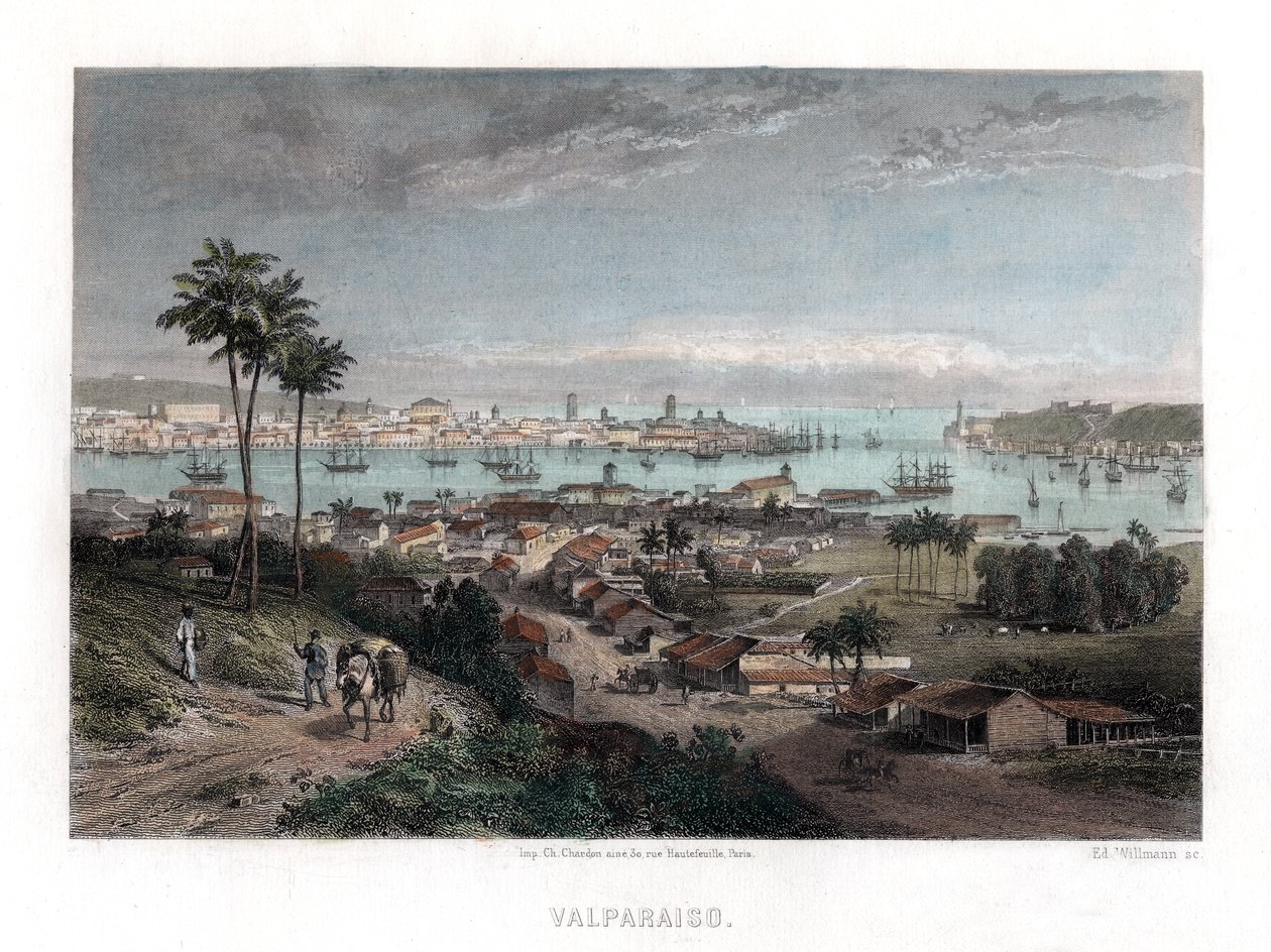 वालपाराइसो, चिली, 1840 द्वारा एडवर्ड विलमन