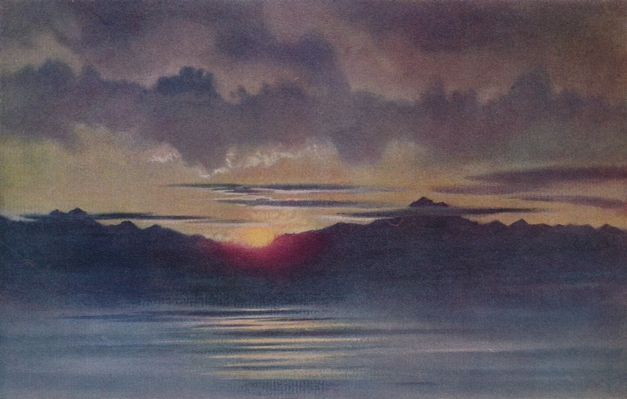 अप्रैल अप्रैल सनसेट, हट पॉइंट, लुकिंग वेस्ट, 1911, 1913 से द्वारा चार्ल्स एडवर्ड विल्सन