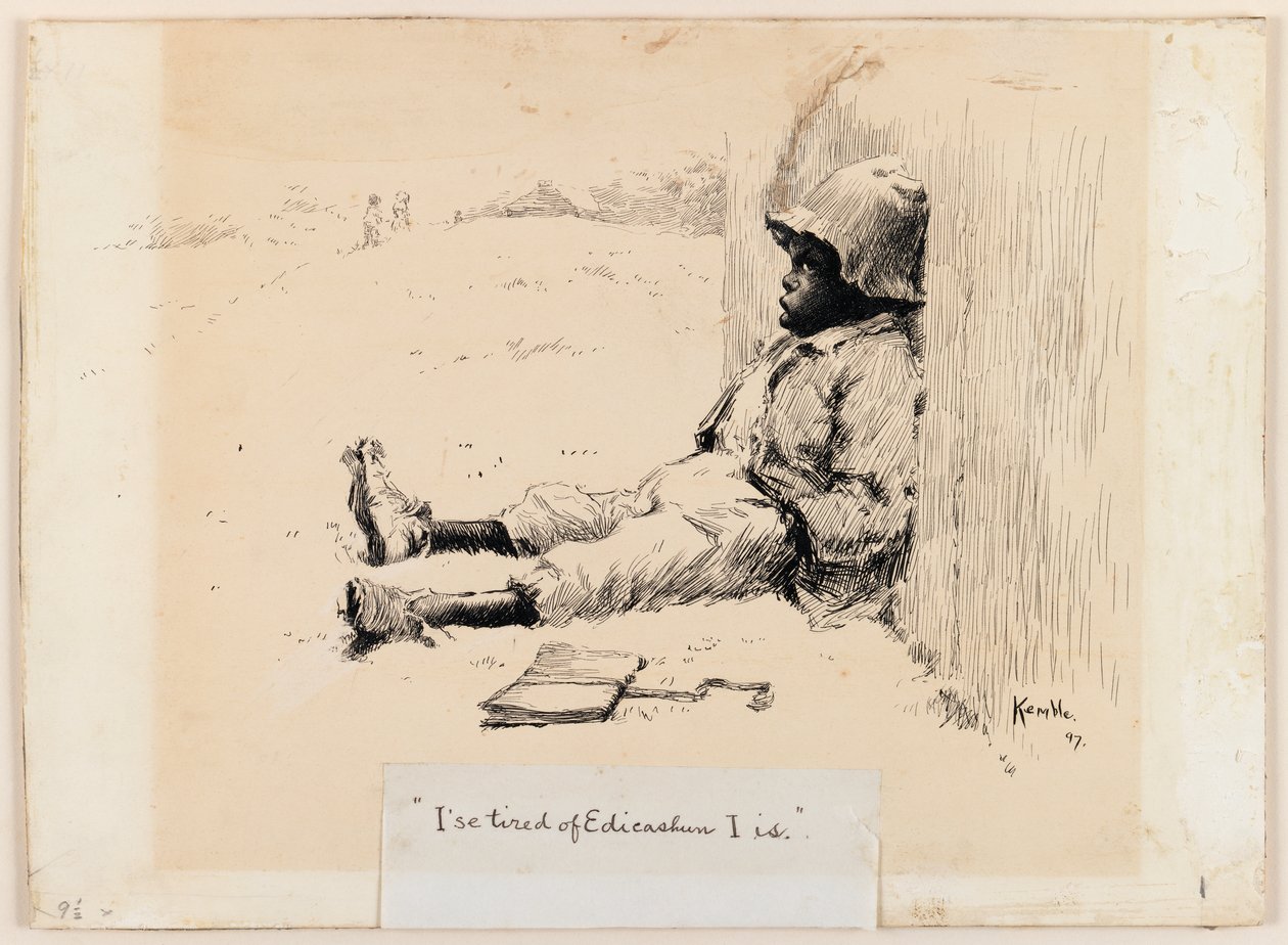 इडीकाशुन I के थक गए, 1897 (कागज पर कलम और स्याही) द्वारा एडवर्ड विंडसर कम्ब