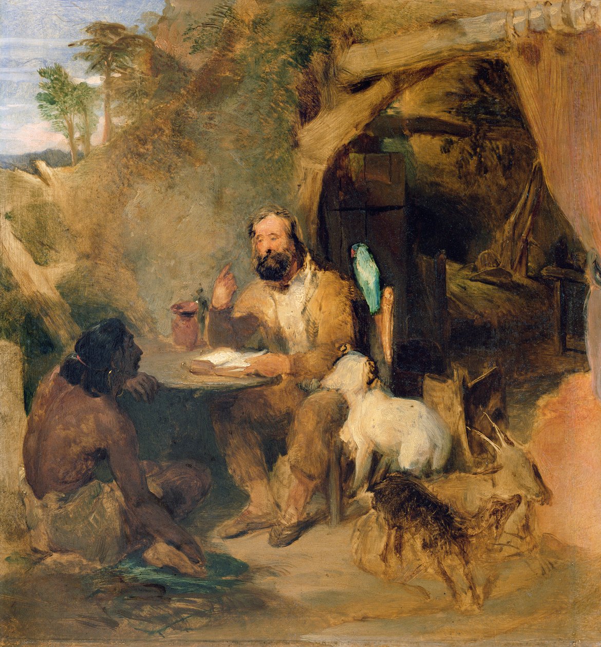 रॉबिन्सन क्रूसो, 1827 द्वारा एडविन लैंडसीर