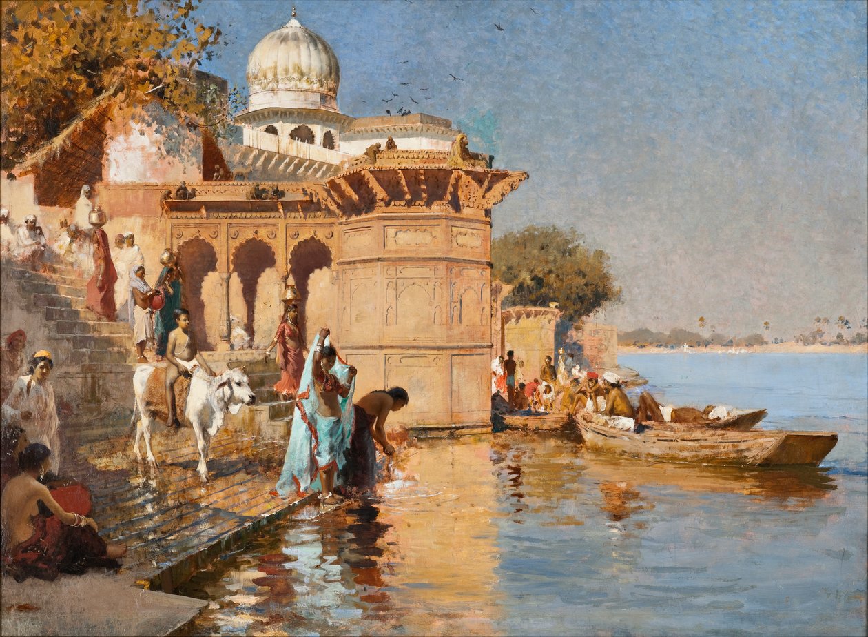घाटों के साथ, मथुरा द्वारा एडविन लॉर्ड वीक्स