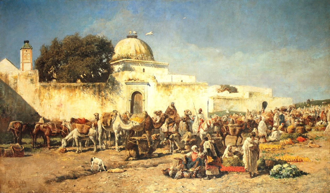 मोगाडोर, 1881 में मार्केट सीन द्वारा एडविन लॉर्ड वीक्स