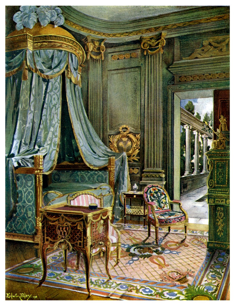 बेडरूम, 1911-1912। द्वारा एडविन फोली