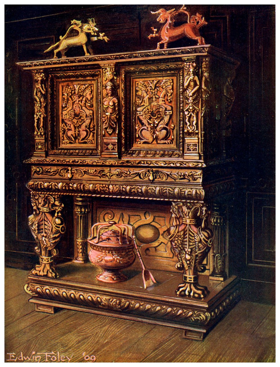 नक्काशीदार बोगरुइग्नन साख, 1910। द्वारा एडविन फोली