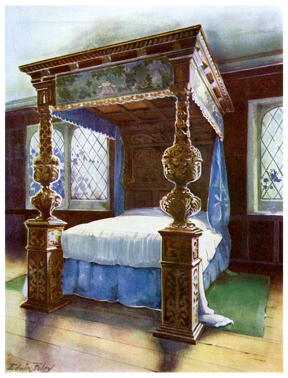 लिटिलकोट बेडस्टेड, 1910। द्वारा एडविन फोली