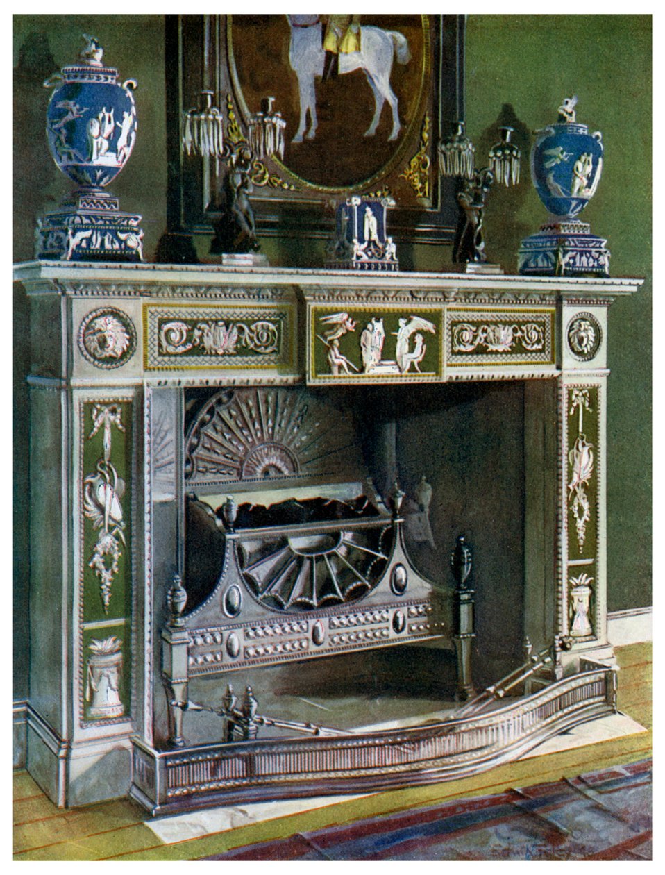 वेगमवुड फ्लैक्समैन चिमनी, फॉनटेनब्लियू, फ्रांस, 1911-1912। द्वारा एडविन फोली