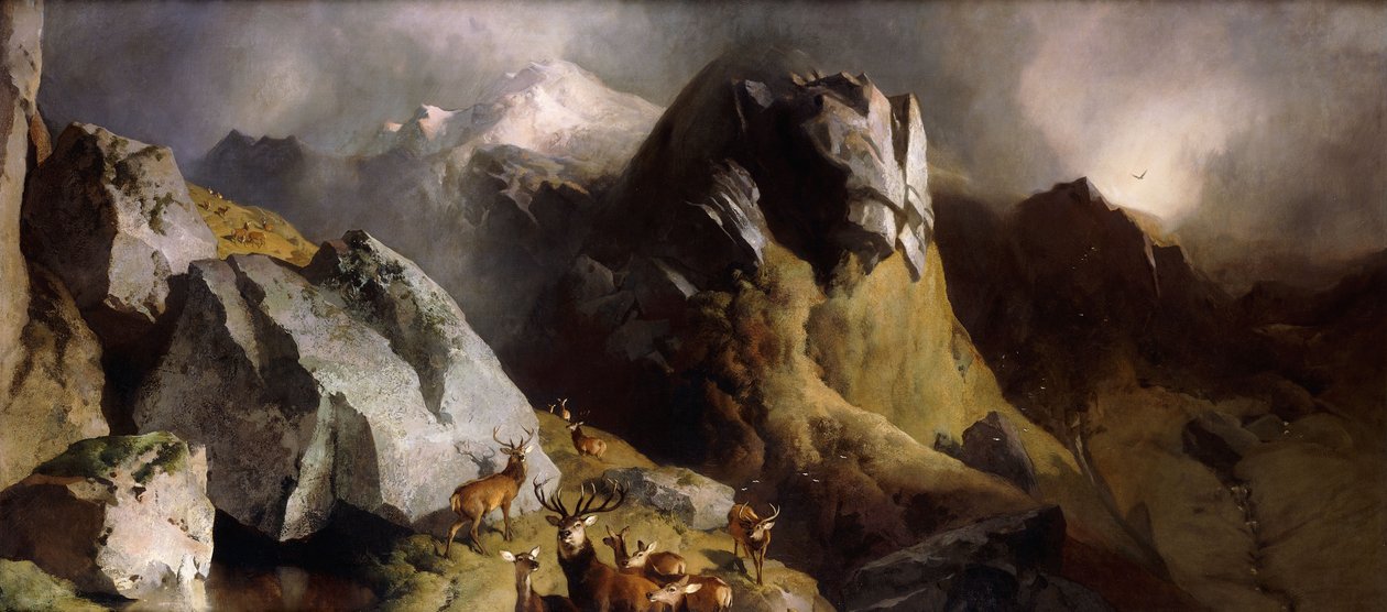 हिरण दर्रा, c.1852 द्वारा एडविन लैंडसीर