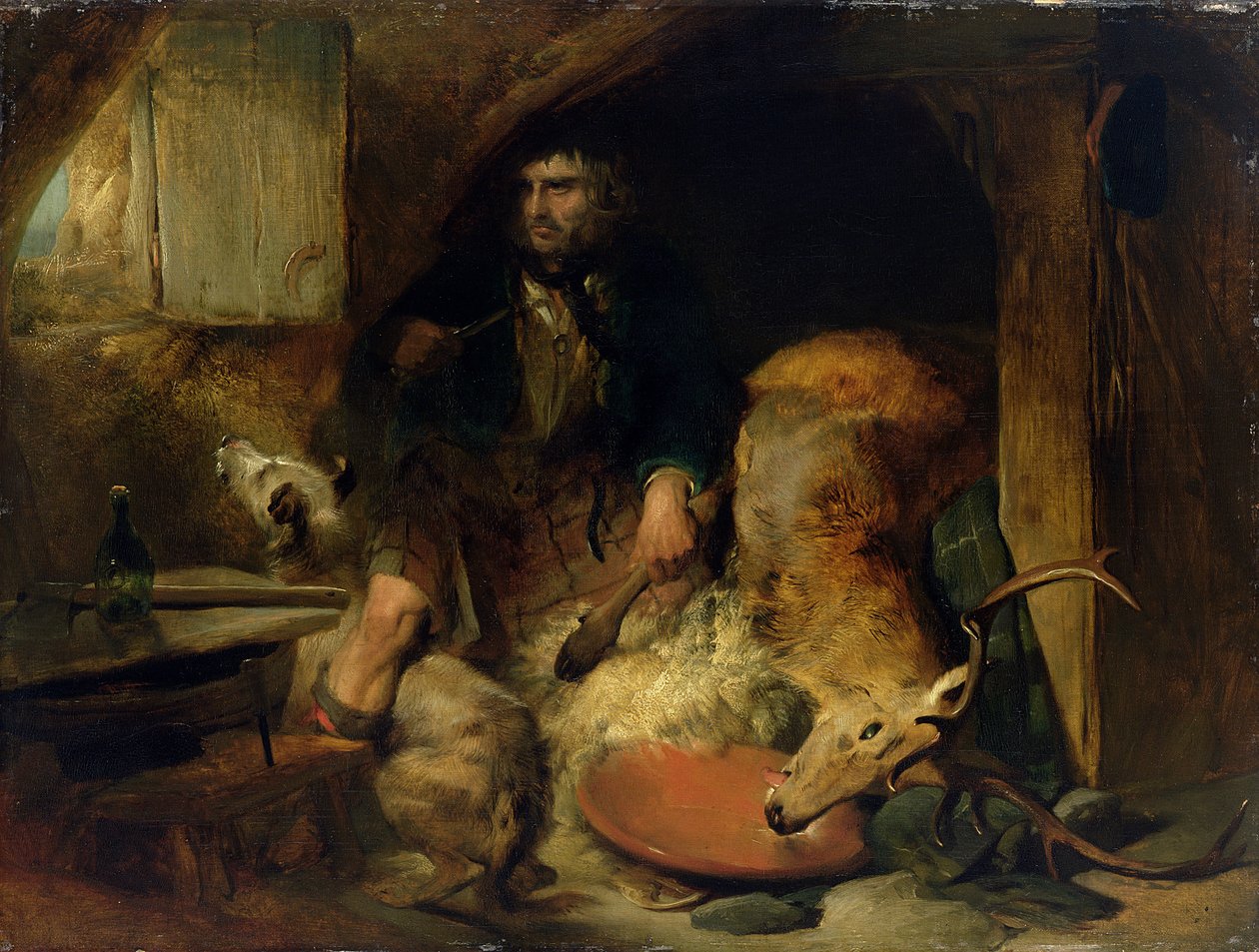 सैवेज, c.1838 (पैनल पर रखा गया कैनवास पर तेल) द्वारा एडविन लैंडसीर