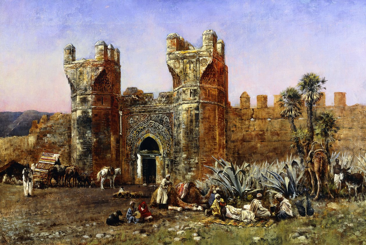 शेला, अतीत और वर्तमान के द्वार पर, c.1878 द्वारा एडविन लॉर्ड वीक्स