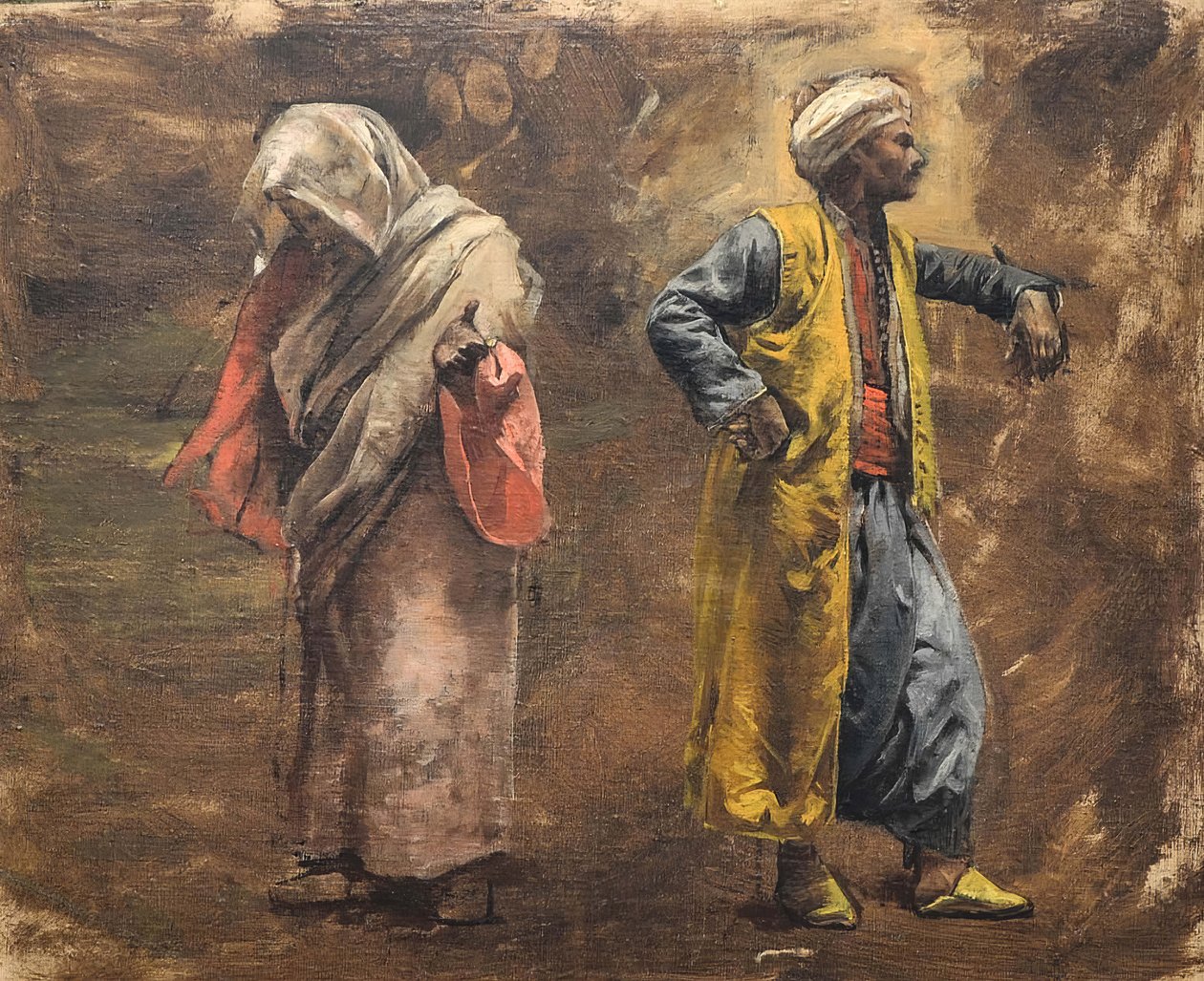 दो आंकड़ों का अध्ययन, सीए। 1878. द्वारा एडविन लॉर्ड वीक्स