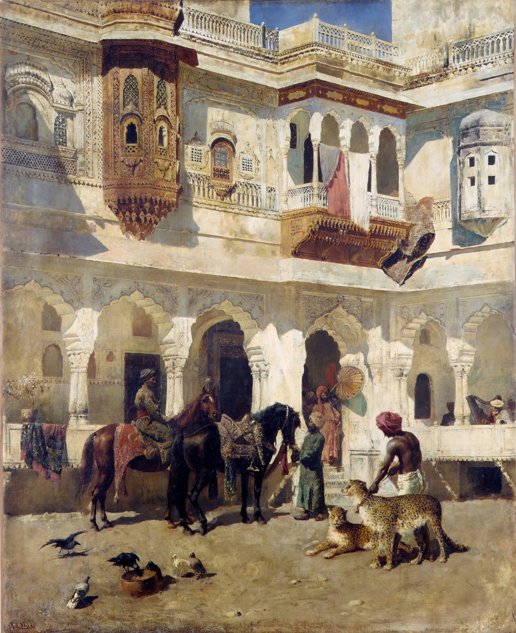 एक शिकार पर शुरू राज, ca. 1885। द्वारा एडविन लॉर्ड वीक्स