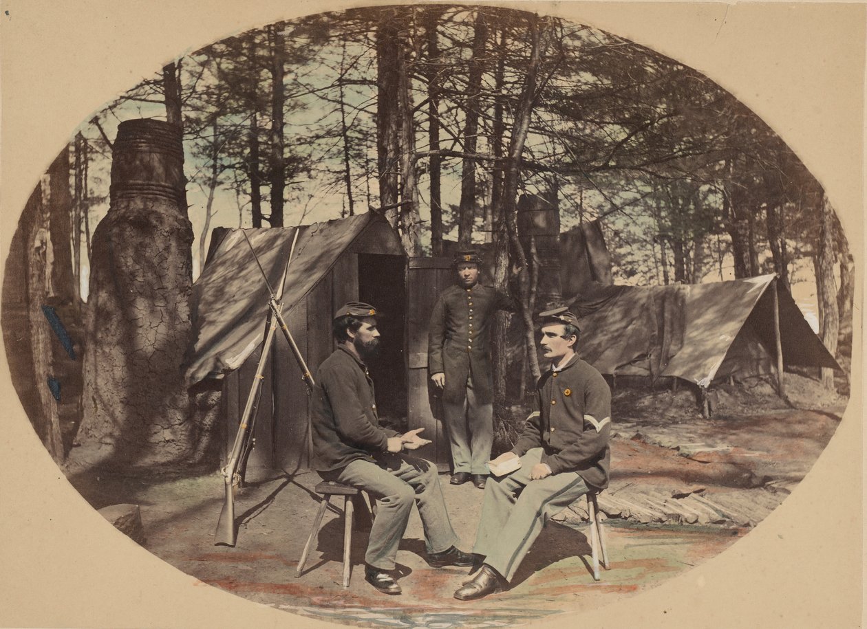लाइफ इन कैंप, छठा कॉर्प मुख्यालय, सीए। 1864. द्वारा एगबर्ट गाइ फॉक्स