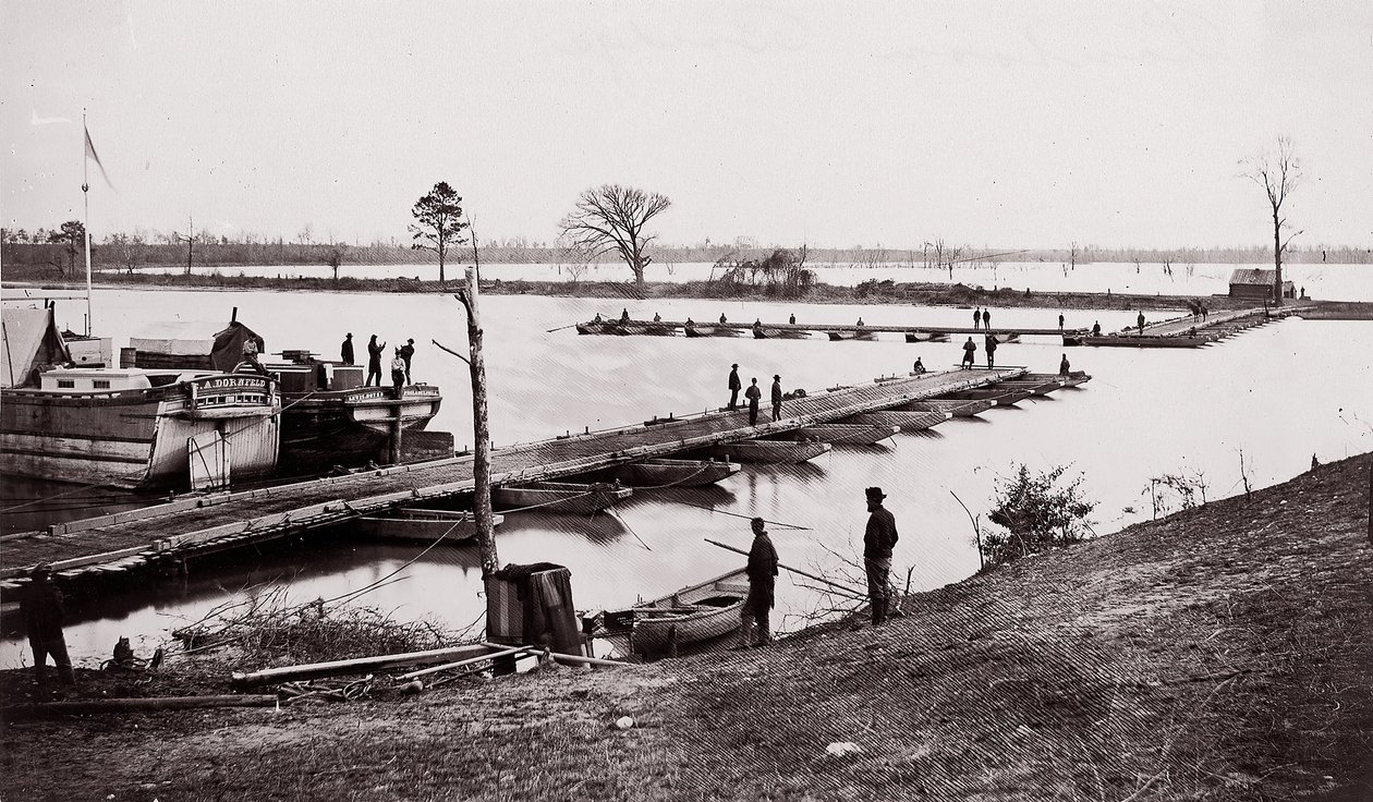 पोंटून ब्रिज, 1861-65। द्वारा एगबर्ट गाइ फॉक्स