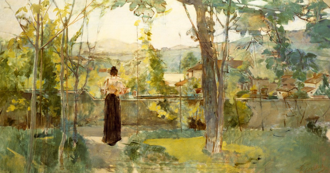मेरे बगीचे से (सिग्ना में), c.1888 (कैनवास पर तेल) द्वारा एगिस्तो फेरोनी