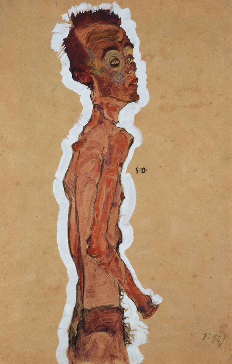 सेल्फ-पोर्ट्रेट, 1910 द्वारा इगोन शीले