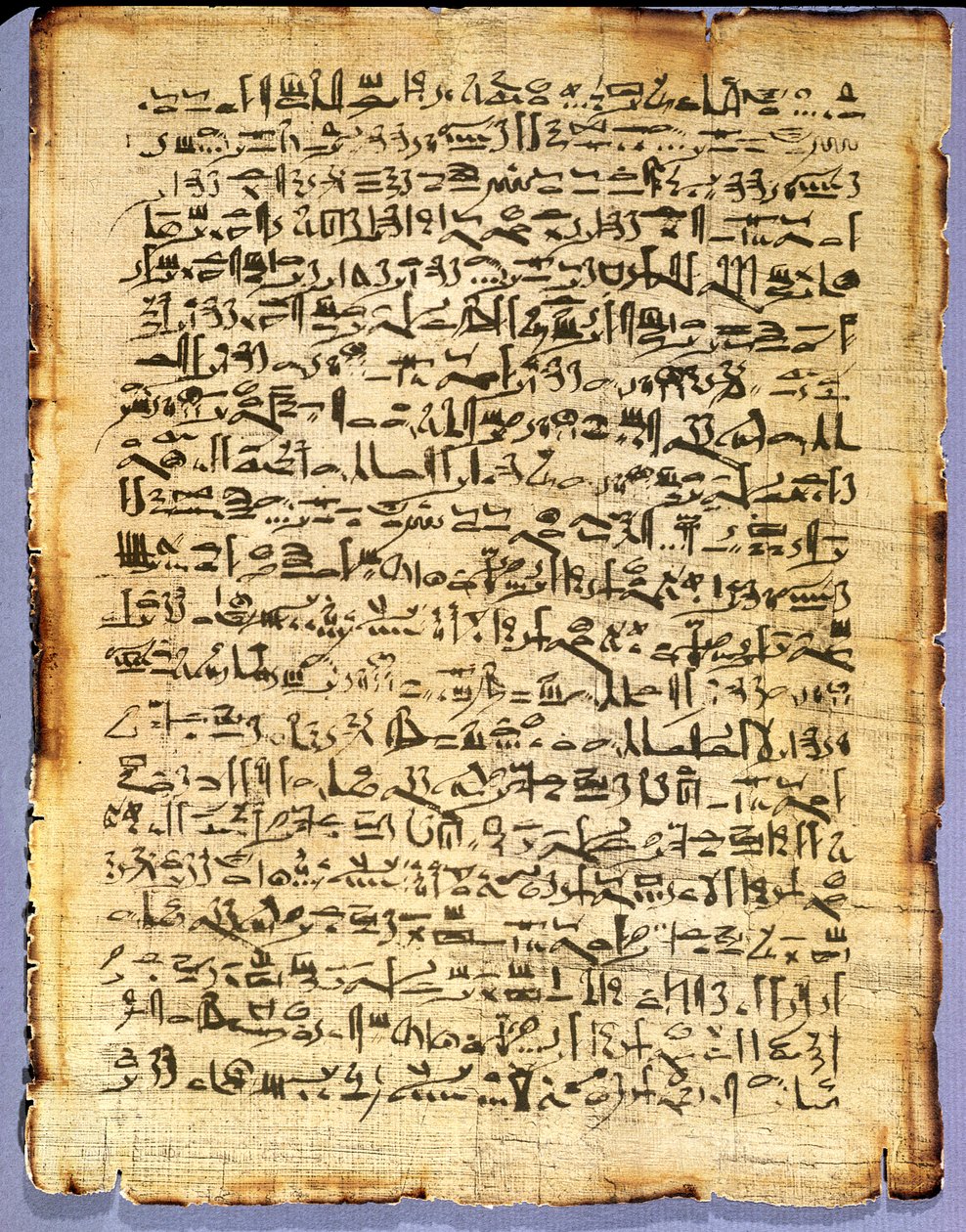 एडविन स्मिथ मेडिकल पैपीरस की प्रतिकृति प्रतिलिपि, मूल डेटिंग c.1600-1500 ईसा पूर्व (पेपिरस) द्वारा मिस्र