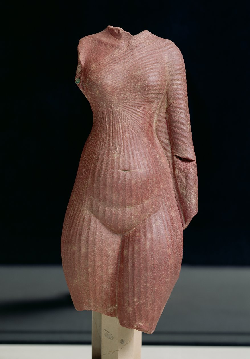 महिला धड़, शायद रानी नेफ़र्टिटी, अमरना काल (1365-1349 ईसा पूर्व) न्यू किंगडम (क्वार्टजाइट) द्वारा मिस्र का 18वां राजवंश Dy